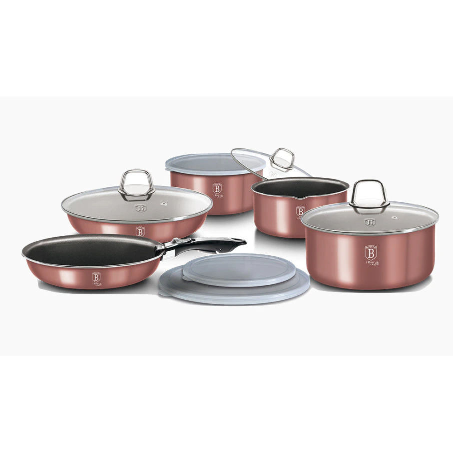 Berlinger Haus I-Rose Collection 12 r�szes ed�nyk�szlet tit�n bevonattal, met�l k�ls� bevonattal, pi